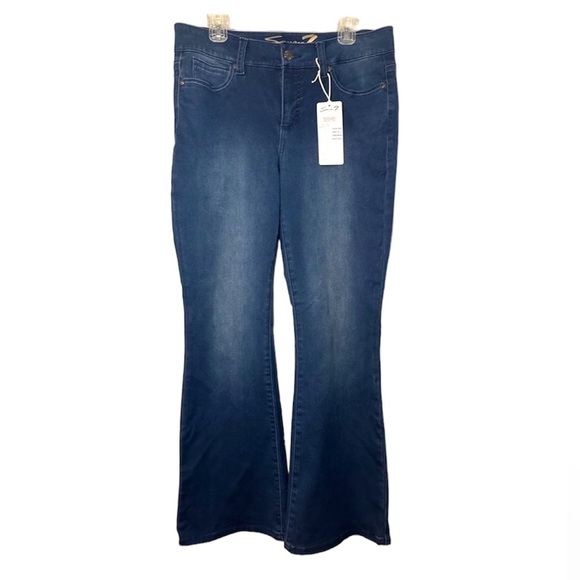 Seven 7 The Rodeo Mid Rise Flare Natural Fading Embroidered Pockets size 12 - Picture 1 of 12